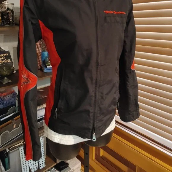 Harley-Davidson Vortex Nylon Lightweight Nylon Rain Jacket - Picture 2 of 8